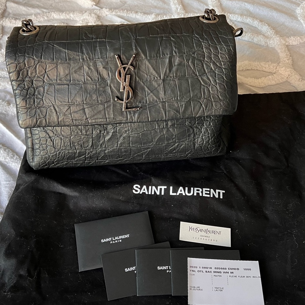 New - YSL Saint Laurent West Hollywood Convertible Handbag - Picture 13 of 13